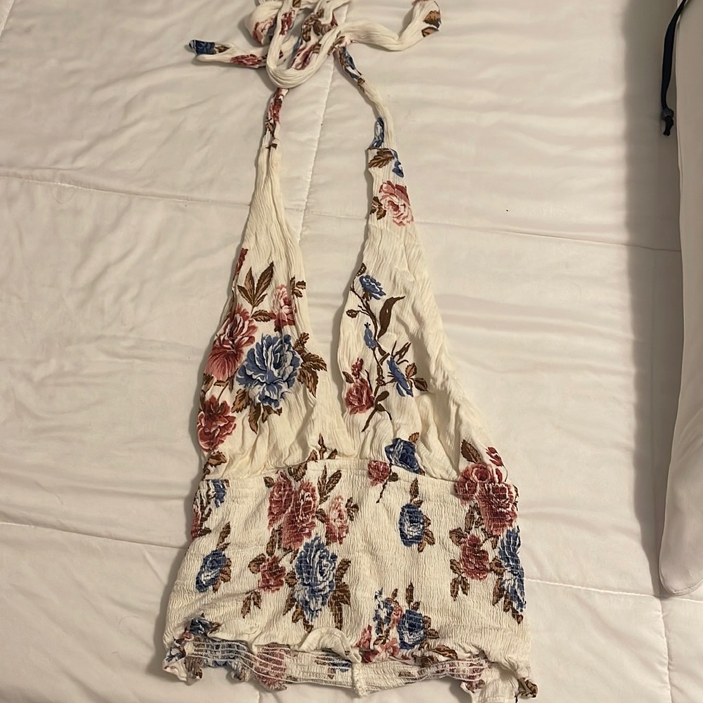 Floral halter top
